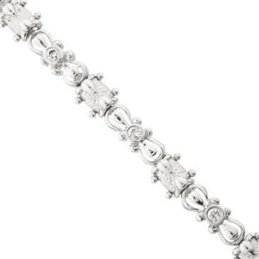 Forever Diamonds Vintage Diamond Bracelet in 14kt White Gold