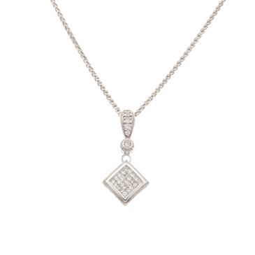 Forever Diamonds Vintage Diamond Pendant in 14kt White Gold