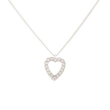 Forever Diamonds Vintage Open Diamond Heart in 14kt White Gold