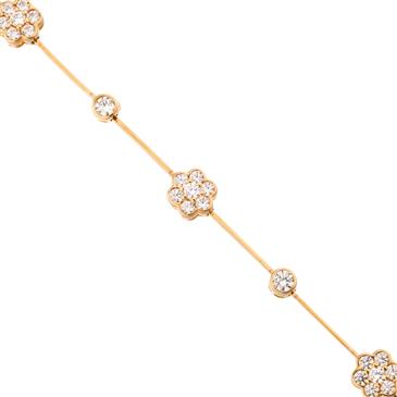 Forever Diamonds White Sapphire Blossom Bracelet in 14kt Gold
