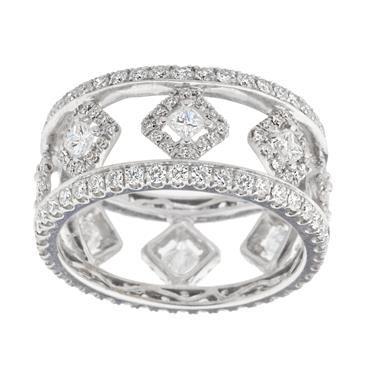 Forever Diamonds Wide Diamond Band in 18kt White Gold