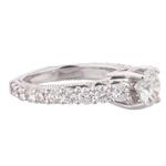  Round Diamond Engagement Ring in 18kt White Gold