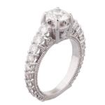  Round Diamond Engagement Ring in 18kt White Gold