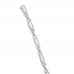 "XO" Diamond Bracelet in 18kt White Gold