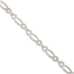 "XO" Diamond Bracelet in 18kt White Gold