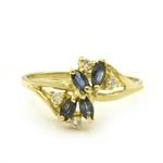 Diamond Sapphire Ring in 14kt Gold
