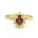 Diamond Ruby Ring in 14kt Gold