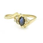 Forever Diamonds Diamond Sapphire Ring in 14kt Gold