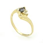 Diamond Sapphire Ring in 14kt Gold