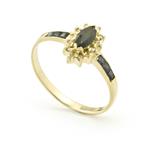 Diamond Sapphire Ring in 14kt Gold