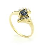 Diamond Sapphire Ring in 10kt Gold