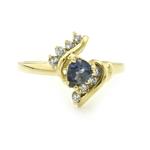 Diamond Sapphire Ring in 10kt Gold