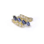 Blue Sapphire Diamond Ring in 14kt Gold