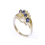 Blue Sapphire Diamond Ring in 14kt Gold