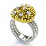 Diamond Gold Cluster Ring in 14kt Two-Tone Gold
