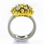 Diamond Gold Cluster Ring in 14kt Two-Tone Gold