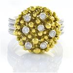 Diamond Gold Cluster Ring in 14kt Two-Tone Gold