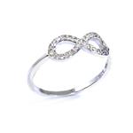 Diamond Infinity Ring in 14kt White Gold