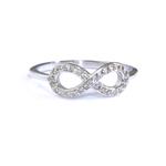 Diamond Infinity Ring in 14kt White Gold