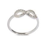 Diamond Infinity Ring in 14kt White Gold