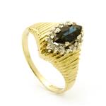 Diamond Sapphire Ring in 14kt Gold