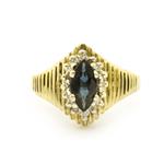 Forever Diamonds Diamond Sapphire Ring in 14kt Gold