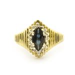 Forever Diamonds Diamond Sapphire Ring in 14kt Gold