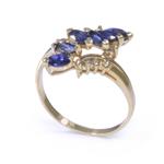 Blue Sapphire Diamond Ring in 14kt Gold
