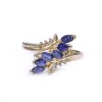 Blue Sapphire Diamond Ring in 14kt Gold