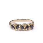 Forever Diamonds Blue Sapphire Diamond Ring in 14kt Gold