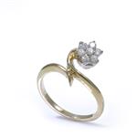 0.25ct TDW. Diamond Flower Cluster Ring in 14kt Gold 