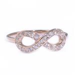 Forever Diamonds 0.25ct TDW. Diamond Infinity Ring in 14kt Rose Gold