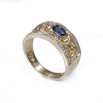 Sapphire Diamond Ring in 14kt Gold