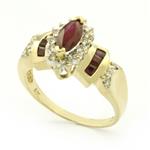 Diamond Ruby Ring in 14kt Gold