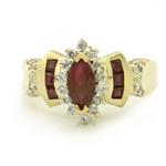 Forever Diamonds Diamond Ruby Ring in 14kt Gold