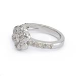 Diamond Flower Ring in 14kt White Gold