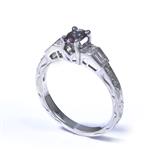 Forever Diamonds Antique Alexandrite Diamond Ring in 18kt White Gold 