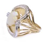 Fancy Opal Diamond Ring in 14kt Two-Tone Gold