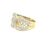 Diamond Mesh Ring in 14kt Yellow Gold 