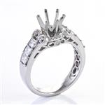 Forever Diamonds Vintage Diamond Engagement Setting in 18kt White Gold 