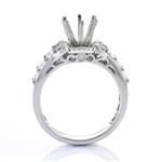 Vintage Diamond Engagement Setting in 18kt White Gold 