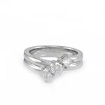Diamond 3-Stone Ring in 18kt White Gold