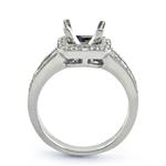Vintage Halo Diamond Engagement Setting in 18kt White Gold