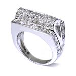 Diamond Cocktail Ring in 14kt White Gold