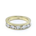 0.85CT TDW. Diamond Band in 14kt Yellow Gold