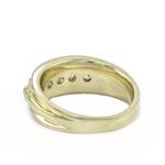 Five Stone Men's Diamond Wedding Band in 14kt Yellow Gold 