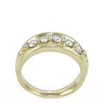 Five Stone Men's Diamond Wedding Band in 14kt Yellow Gold 