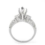 0.95ct TDW. Pear Shape Diamond Center Stone 18kt White Gold Engagement Ring Setting