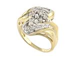 Diamond Blossom Ring in 14kt Two-Toned Gold