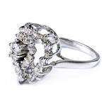 Diamond Blossom Ring in 14kt White Gold